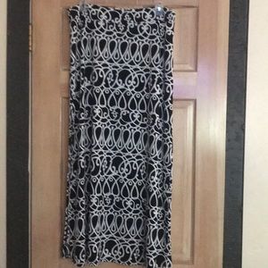 White and Black Skirt .